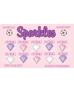 Sparkles Soccer 13oz Vinyl Team Banner DIY Live Designer
