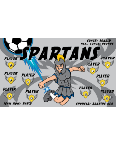 Spartans Soccer 9oz Fabric Team Banner DIY Live Designer