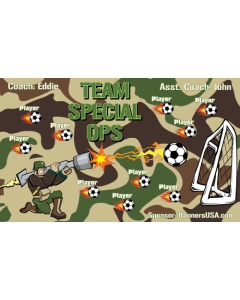 Team Special Ops Soccer 9oz Fabric Team Banner DIY Live Designer