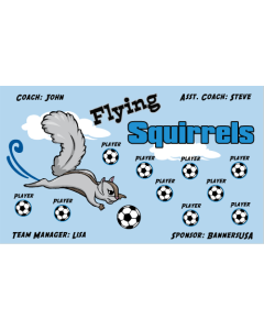 Flying Squirrels Soccer 9oz Fabric Team Banner DIY Live Designer
