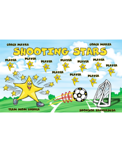 Shooting Stars Soccer 13oz Vinyl Team Banner DIY Live Designer