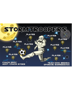 Stormtroopers Soccer 9oz Fabric Team Banner DIY Live Designer