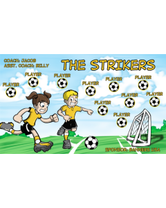 Strikers Soccer 13oz Vinyl Team Banner DIY Live Designer