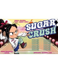 Sugar Crush Soccer 9oz Fabric Team Banner DIY Live Designer
