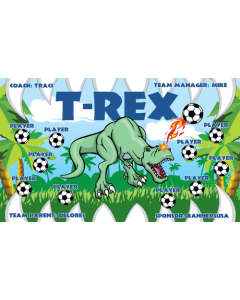 T-Rex Soccer 13oz Vinyl Team Banner DIY Live Designer
