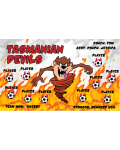 Tasmanian Devils Soccer 13oz Vinyl Team Banner DIY Live Designer