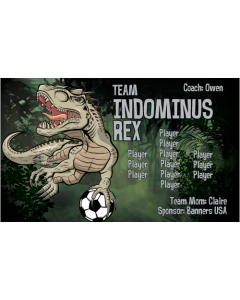 Team Indominus Rex Soccer 9oz Fabric Team Banner DIY Live Designer