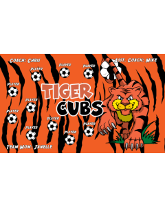 Tiger Cubs Soccer 9oz Fabric Team Banner DIY Live Designer