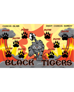 Black Tigers Soccer 13oz Vinyl Team Banner DIY Live Designer