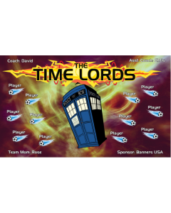Time Lords Soccer 9oz Fabric Team Banner DIY Live Designer