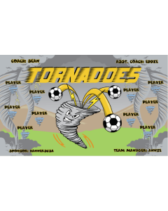 Tornadoes Soccer 9oz Fabric Team Banner DIY Live Designer