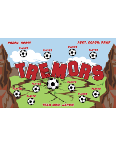 Tremors Soccer 13oz Vinyl Team Banner DIY Live Designer