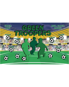 Green Troopers Soccer 9oz Fabric Team Banner DIY Live Designer