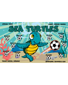 Sea Turtles Soccer 13oz Vinyl Team Banner DIY Live Designer