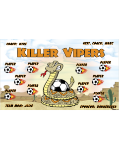 Killer Vipers Soccer 13oz Vinyl Team Banner DIY Live Designer