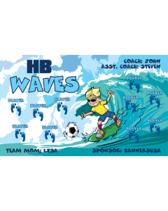 HB Waves Soccer 13oz Vinyl Team Banner DIY Live Designer