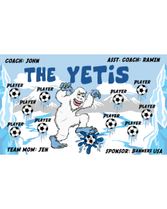 Yetis Soccer 9oz Fabric Team Banner DIY Live Designer