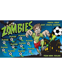 Zombies Soccer 9oz Fabric Team Banner DIY Live Designer