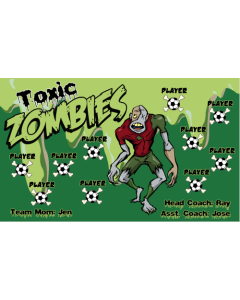 Toxic Zombies Soccer 13oz Vinyl Team Banner DIY Live Designer